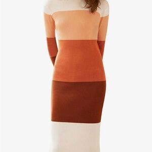 Cream Bodycon Dress with Short Sleeves and Bateau Neckline for Casual Work